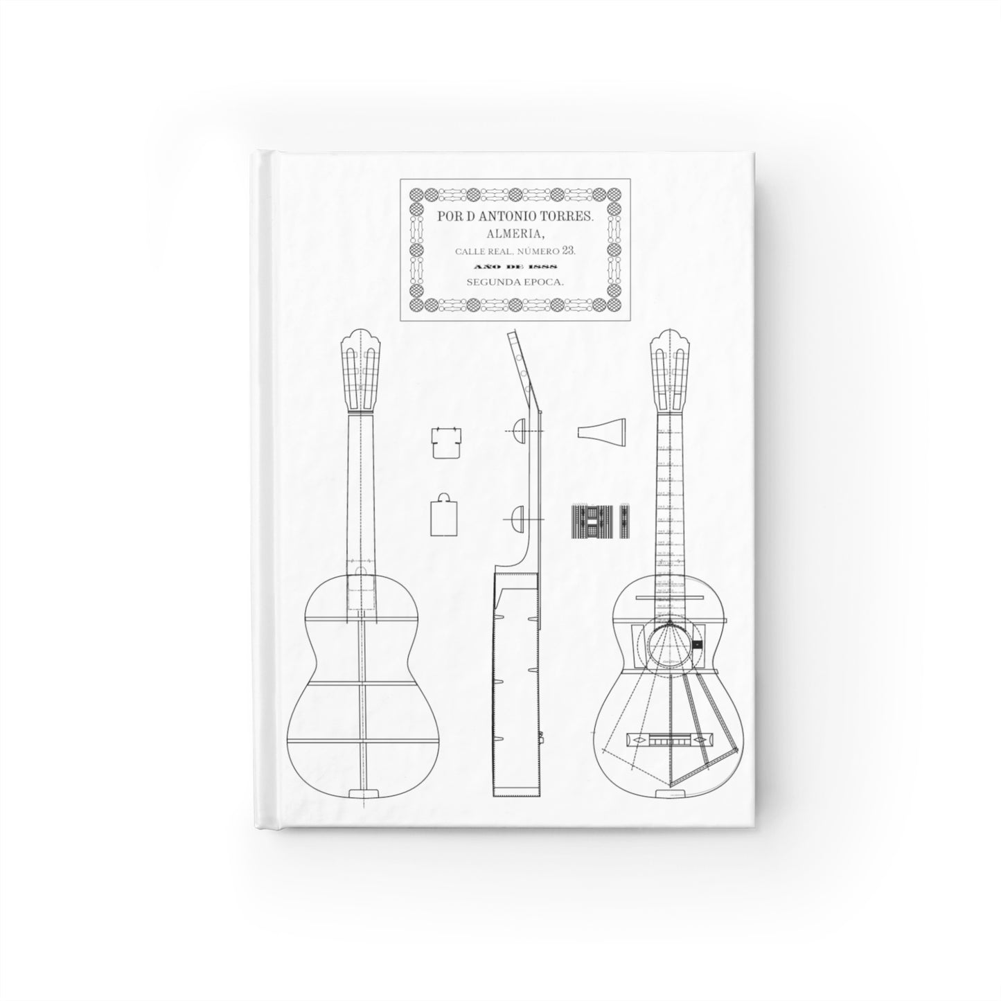 Classical Guitar Journal (notebook) - Antonio de Torres Guitar and Label 1888 (light)