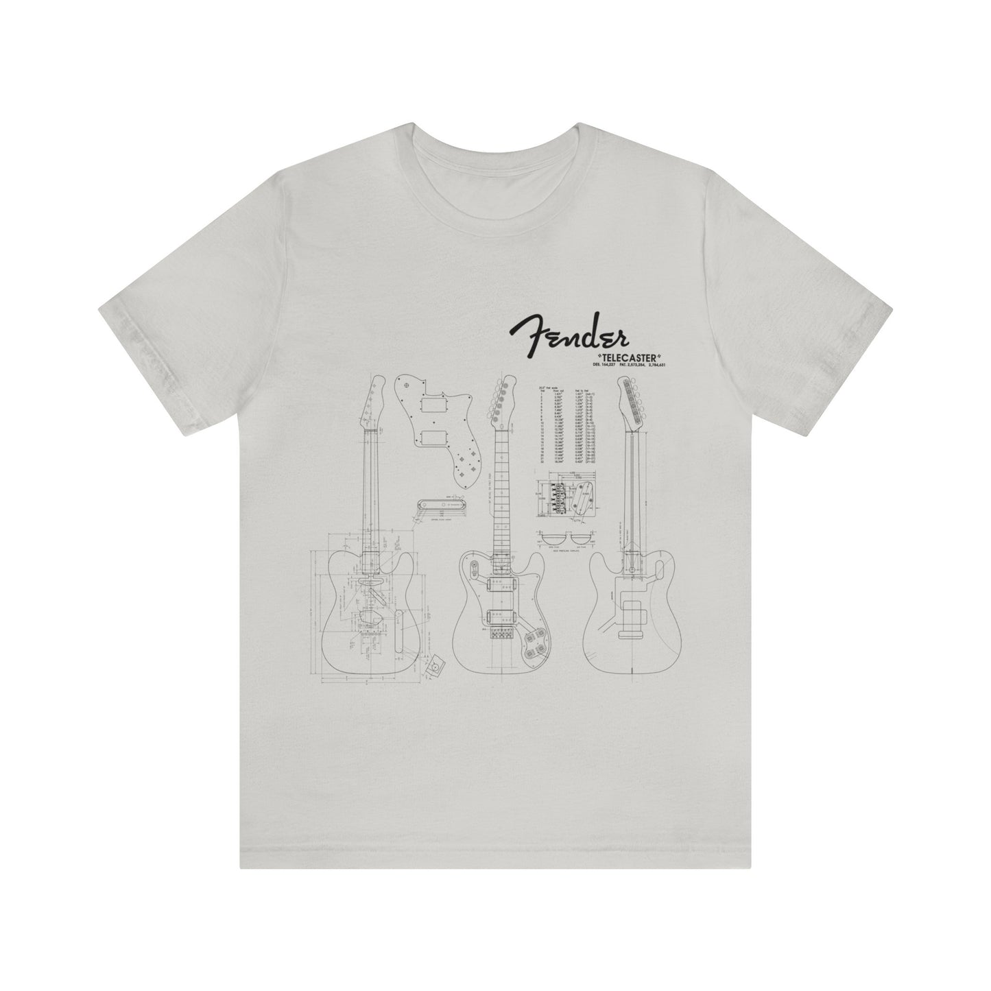 Electric Guitar Fender Telecaster Blueprint T-Shirt