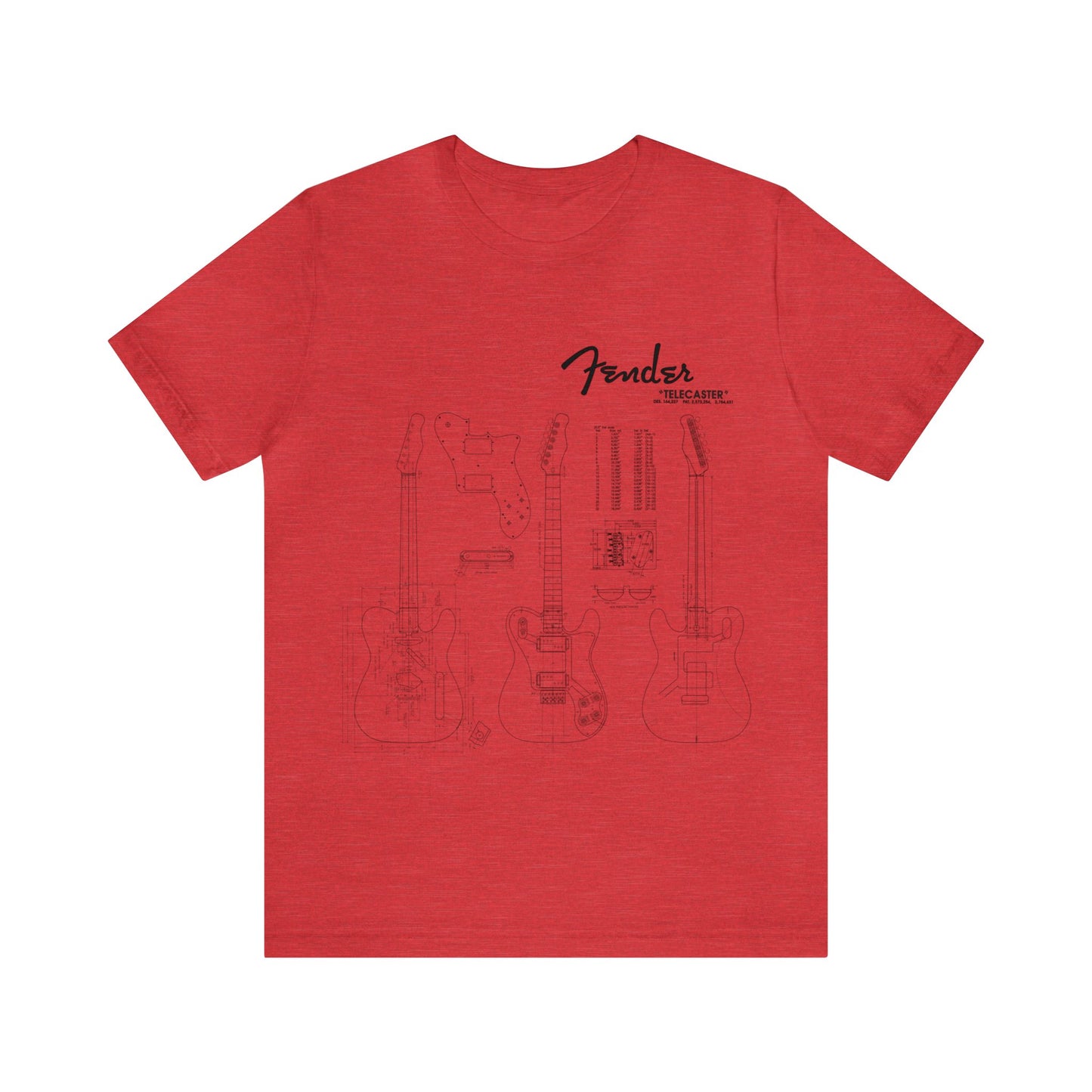 Electric Guitar Fender Telecaster Blueprint T-Shirt