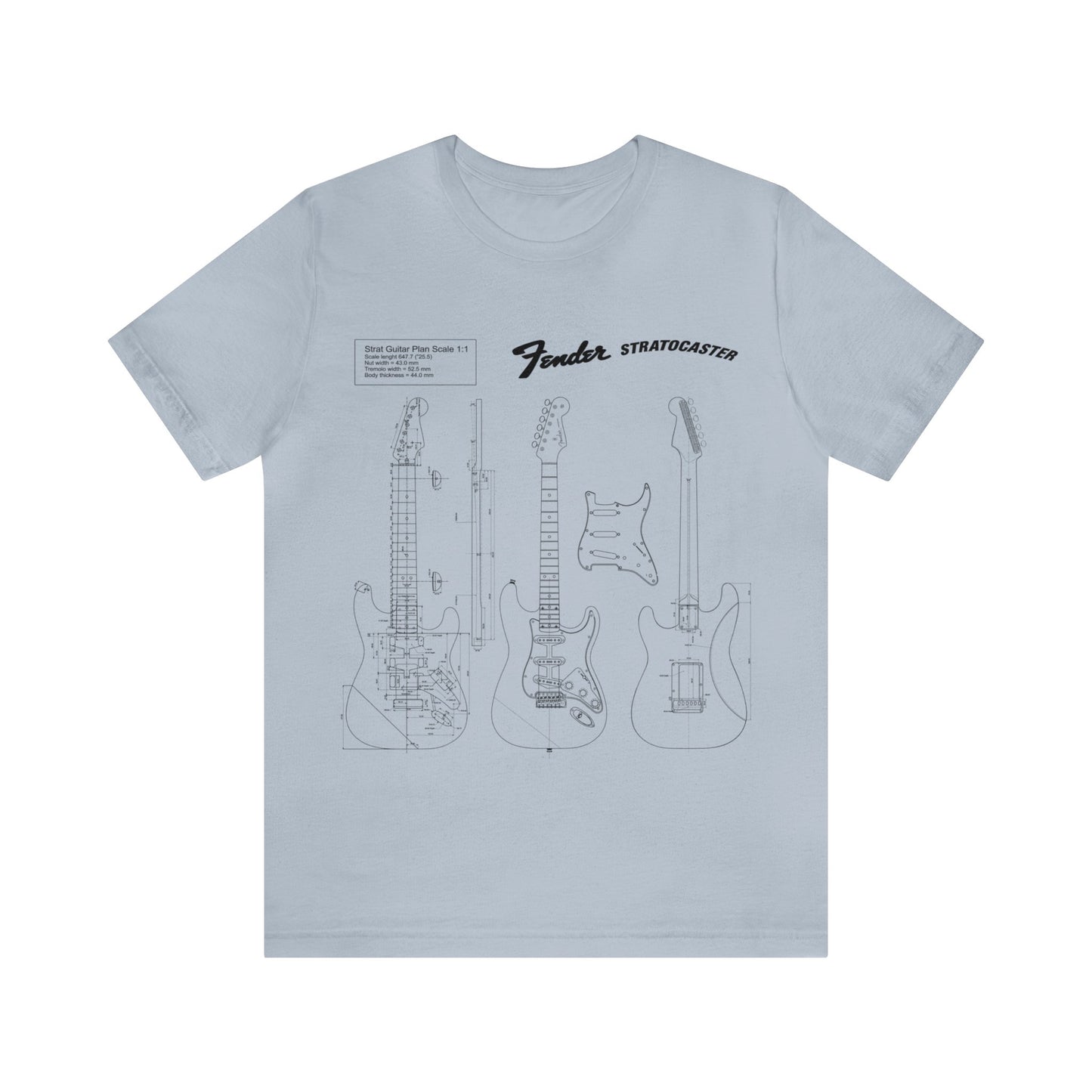 Electric Guitar Fender Stratocaster Blueprint T-Shirt