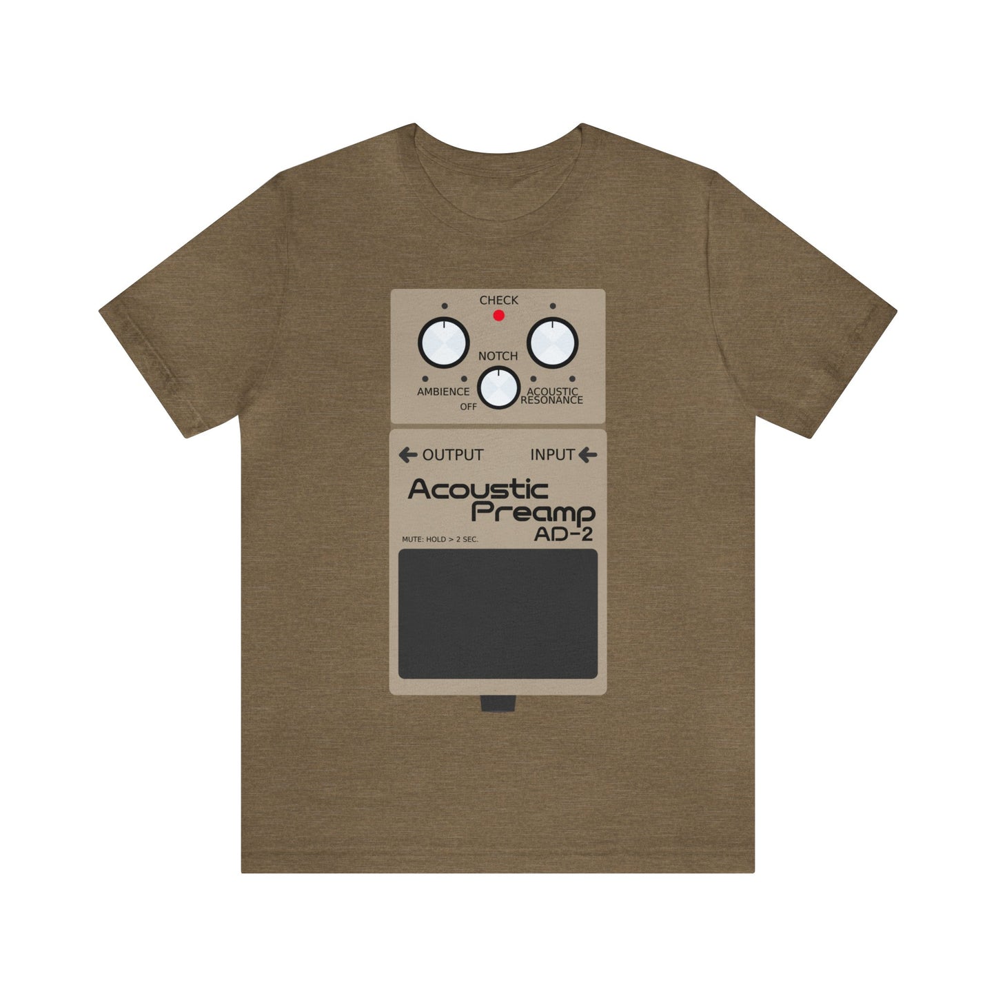 Boss Acoustic Preamp AD-2 Guitar Effect Pedal T-Shirt