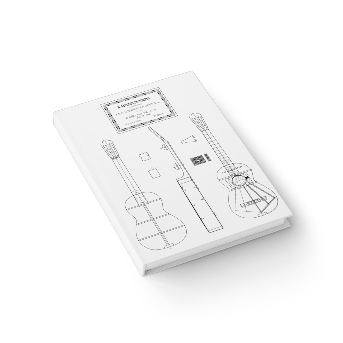 Classical Guitar Journal (notebook) - Antonio de Torres Guitar and Label 1883 (light)