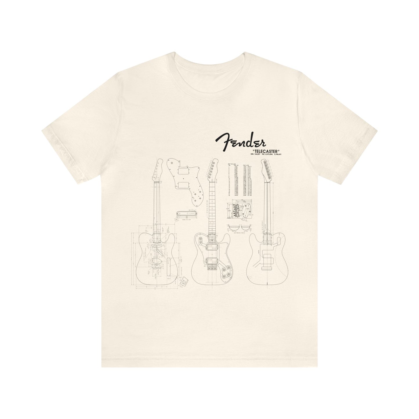 Electric Guitar Fender Telecaster Blueprint T-Shirt