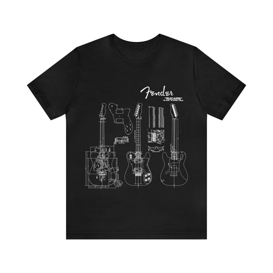 Electric Guitar Fender Telecaster Blueprint T-Shirt (w)