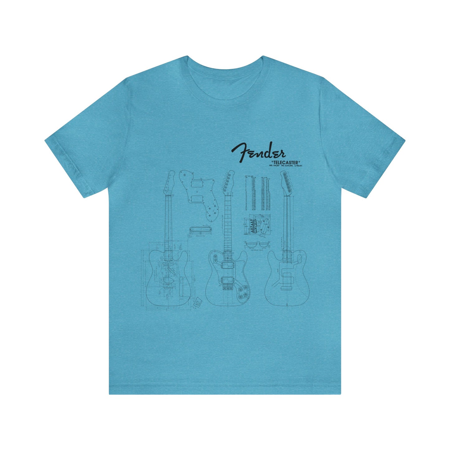 Electric Guitar Fender Telecaster Blueprint T-Shirt