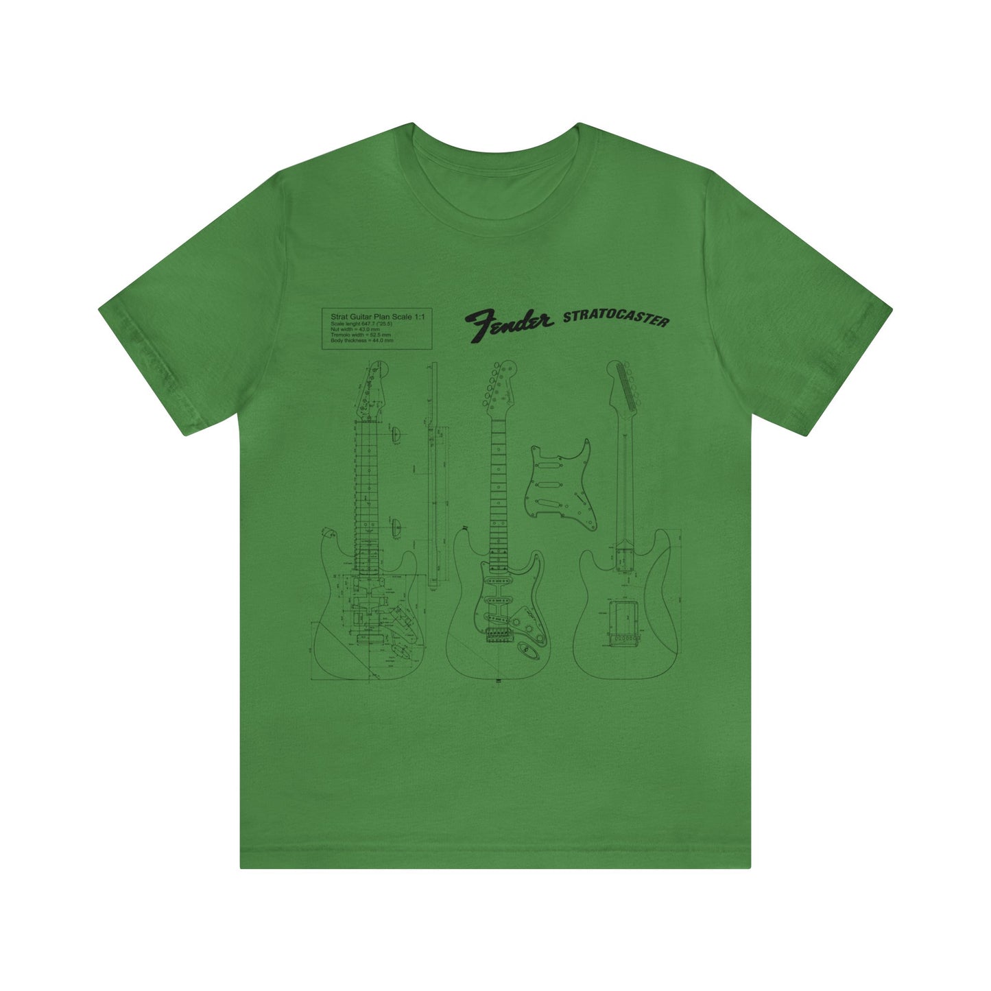 Electric Guitar Fender Stratocaster Blueprint T-Shirt