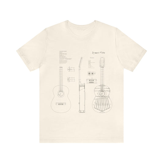 Classical Guitar Ignacio Fleta Blueprint T-Shirt