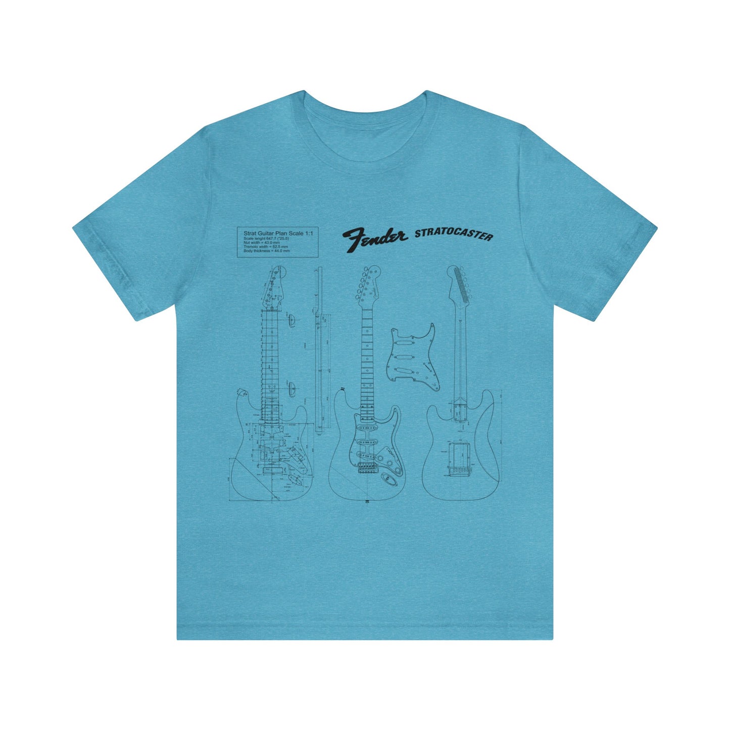 Electric Guitar Fender Stratocaster Blueprint T-Shirt