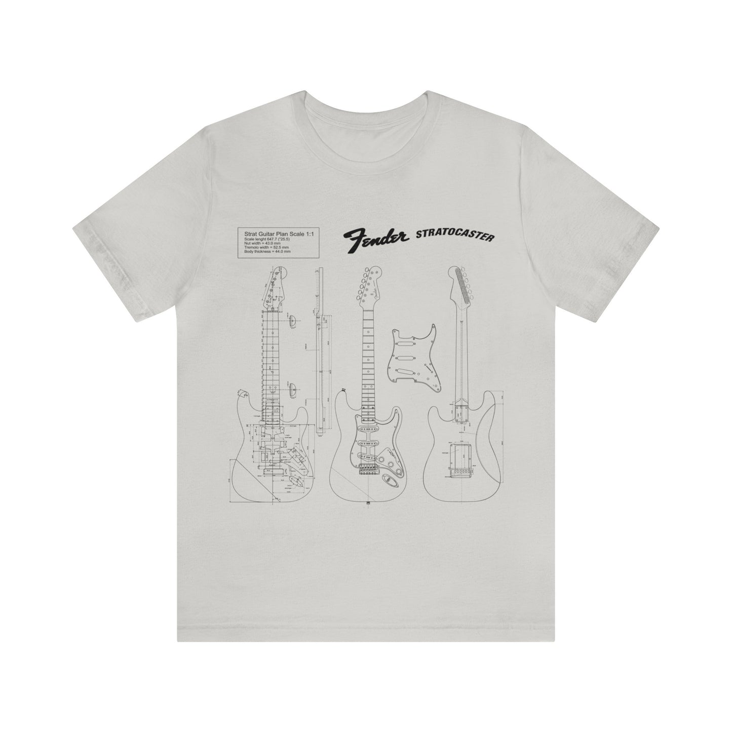 Electric Guitar Fender Stratocaster Blueprint T-Shirt