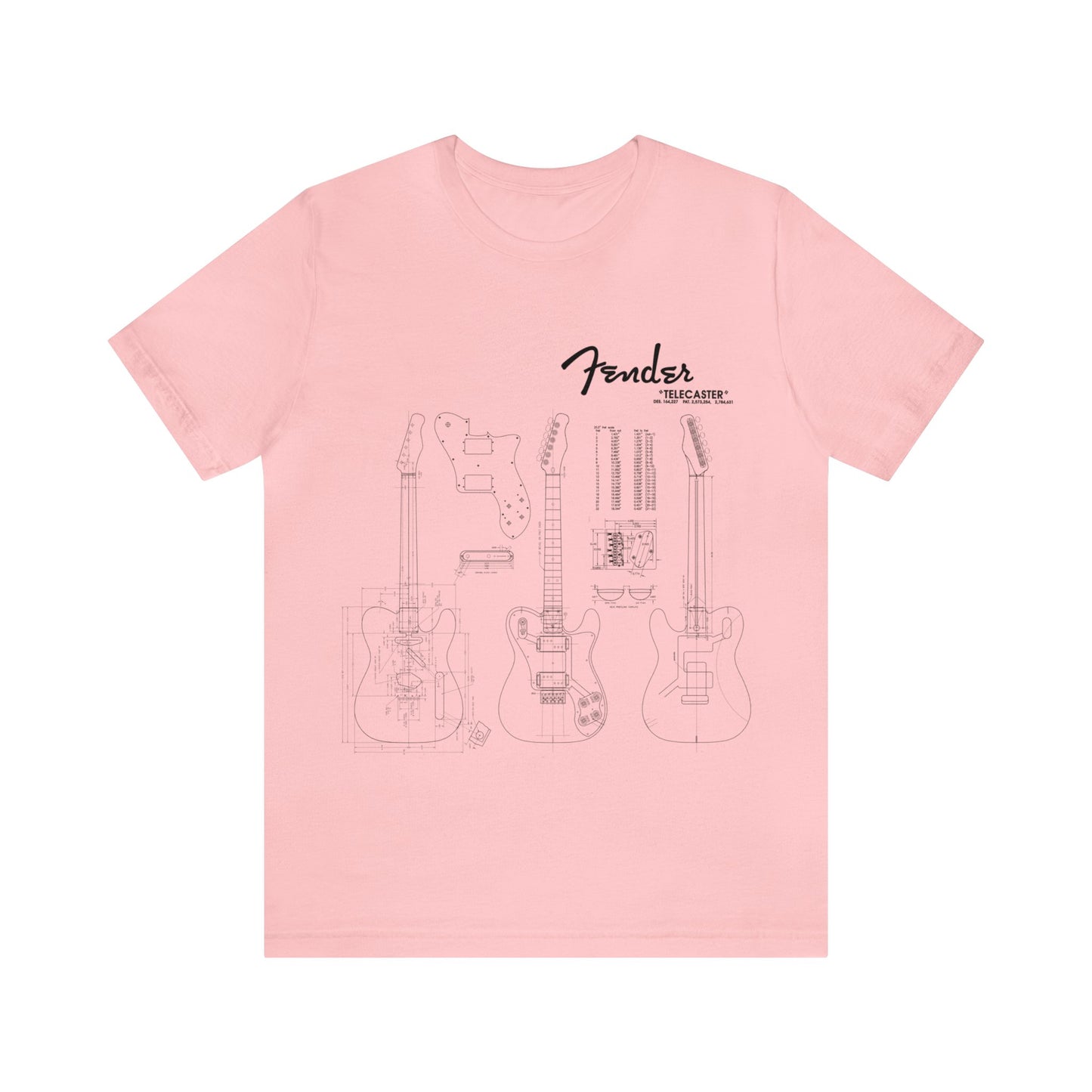 Electric Guitar Fender Telecaster Blueprint T-Shirt